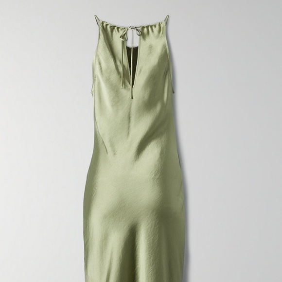 🎁NEW WITHOUT TAGS - RARE -Wilfred Locarno slip dress sage frost green - Picture 4 of 7